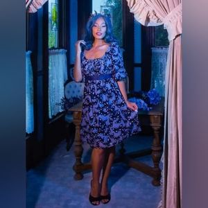 La Femme en Noir Corpse Bride babydoll dress 4x EUC